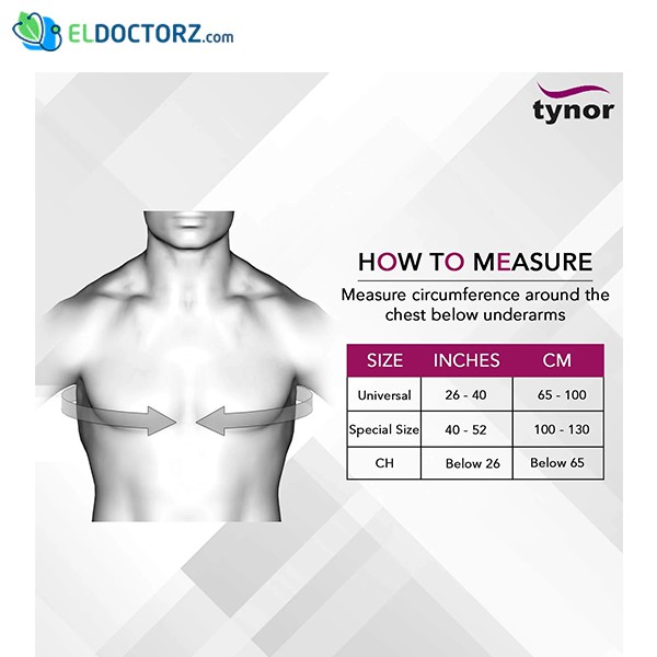 مقاسات مشد الاكتاف الطبي لتثبيت الكتف للكبار - Tynor shoulder immobilizer